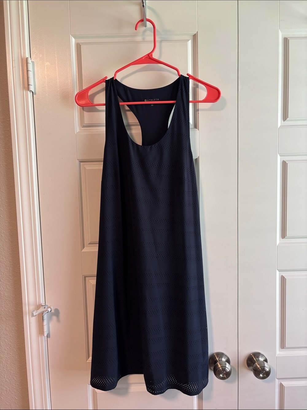 Athleta Navy Blue Sleeveless Midi Dress